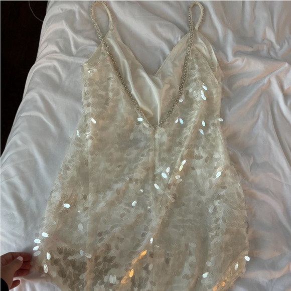 White Sequin Mini Dress from Boutique - Picture 2 of 6